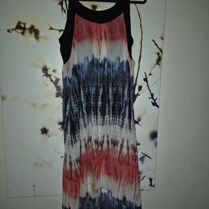 Tie-Dye Sleeveless Maxi Dress